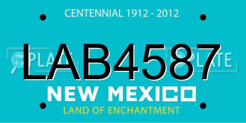 LAB4587 New Mexico License Plate