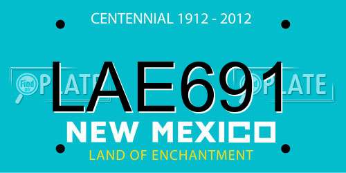 LAE691 New Mexico License Plate