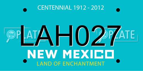 LAH027 New Mexico License Plate