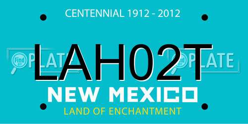 LAH02T New Mexico License Plate