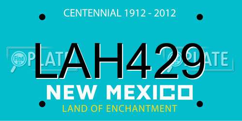 LAH429 New Mexico License Plate
