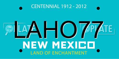 LAHO77 New Mexico License Plate