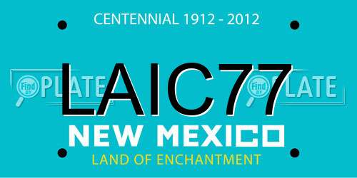 LAIC77 New Mexico License Plate