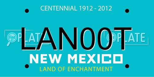 LAN00T New Mexico License Plate