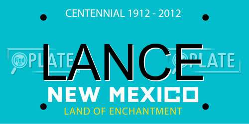 LANCE New Mexico License Plate
