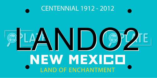 LANDO2 New Mexico License Plate
