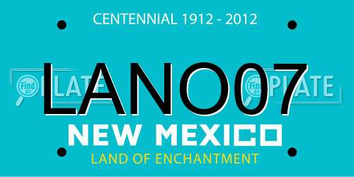 LANO07 New Mexico License Plate