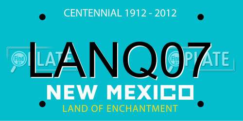 LANQ07 New Mexico License Plate