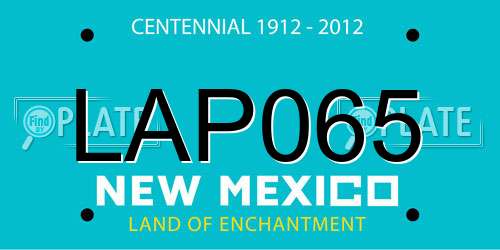 LAP065 New Mexico License Plate