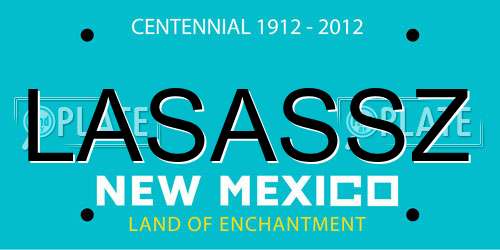 LASASSZ New Mexico License Plate