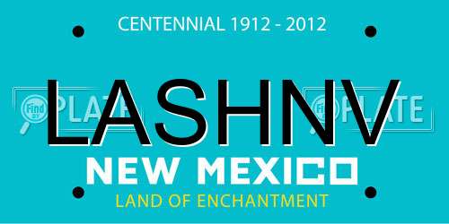 LASHNV New Mexico License Plate