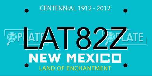 LAT82Z New Mexico License Plate