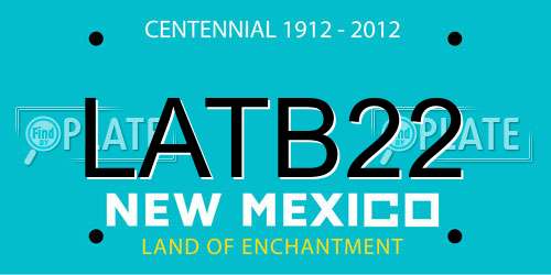 LATB22 New Mexico License Plate
