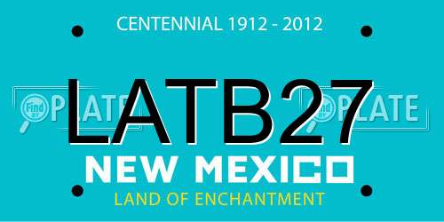 LATB27 New Mexico License Plate