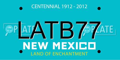 LATB77 New Mexico License Plate