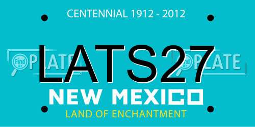 LATS27 New Mexico License Plate