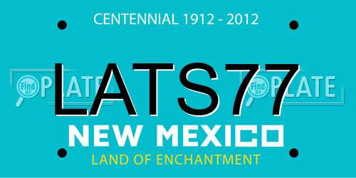 LATS77 New Mexico License Plate