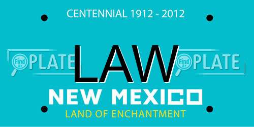 LAW New Mexico License Plate