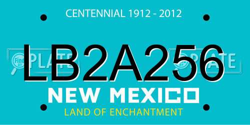 LB2A256 New Mexico License Plate