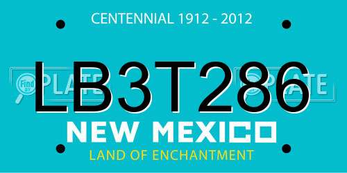LB3T286 New Mexico License Plate