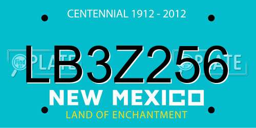 LB3Z256 New Mexico License Plate