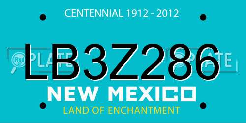 LB3Z286 New Mexico License Plate