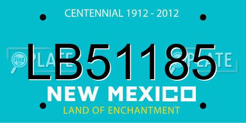 LB51185 New Mexico License Plate