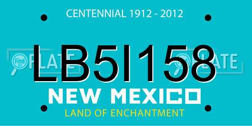 LB5I158 New Mexico License Plate