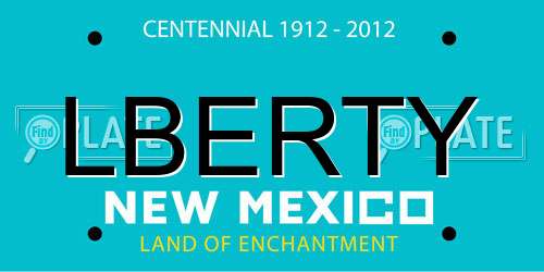 LBERTY New Mexico License Plate