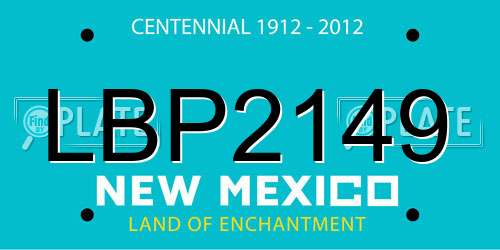 LBP2149 New Mexico License Plate