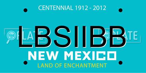 LBSIIBB New Mexico License Plate