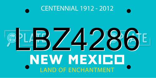LBZ4286 New Mexico License Plate