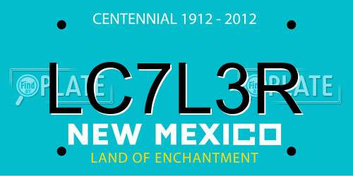 LC7L3R New Mexico License Plate
