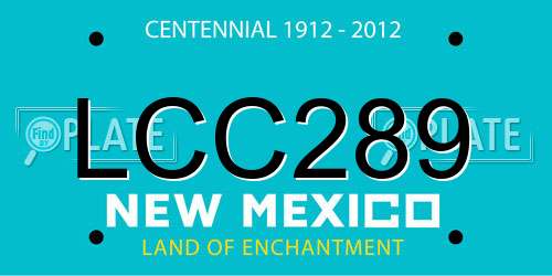 LCC289 New Mexico License Plate