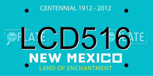 LCD516 New Mexico License Plate