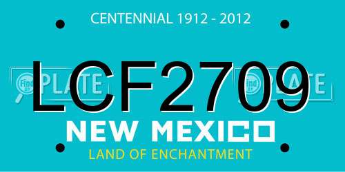 LCF2709 New Mexico License Plate