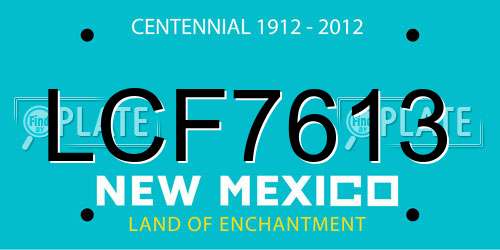 LCF7613 New Mexico License Plate