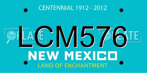 LCM576 New Mexico License Plate