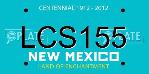 LCS155 New Mexico License Plate