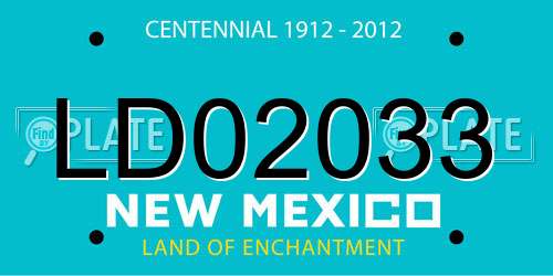 LD02033 New Mexico License Plate