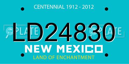 LD24830 New Mexico License Plate