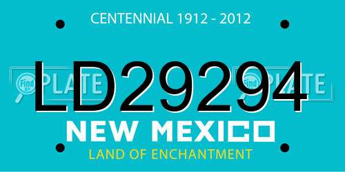 LD29294 New Mexico License Plate