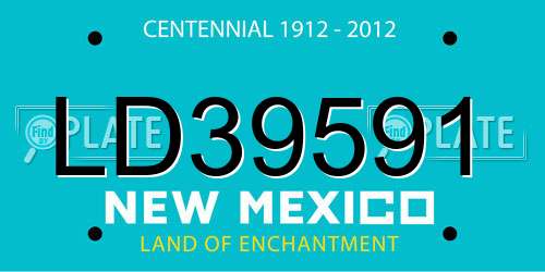 LD39591 New Mexico License Plate