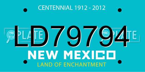 LD79794 New Mexico License Plate