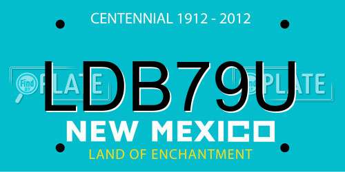 LDB79U New Mexico License Plate