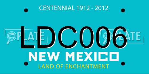LDC006 New Mexico License Plate