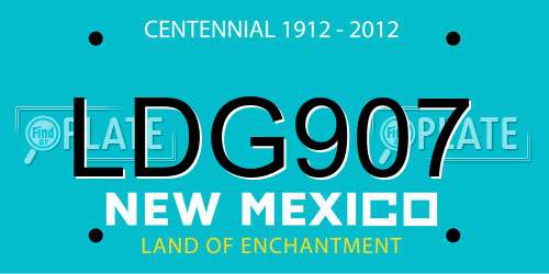 LDG907 New Mexico License Plate