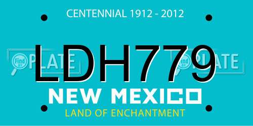 LDH779 New Mexico License Plate