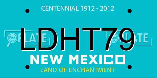 LDHT79 New Mexico License Plate