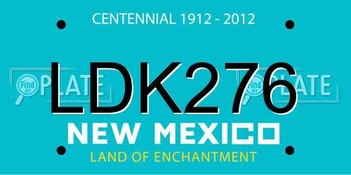 LDK276 New Mexico License Plate